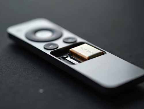 wymiana baterii w pilocie Apple TV