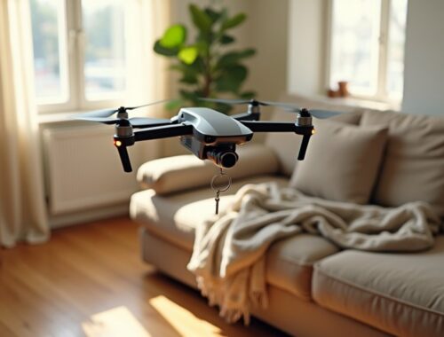 drone wspomagane wyszukiwanie kluczy w pomieszczeniach wewnętrznych