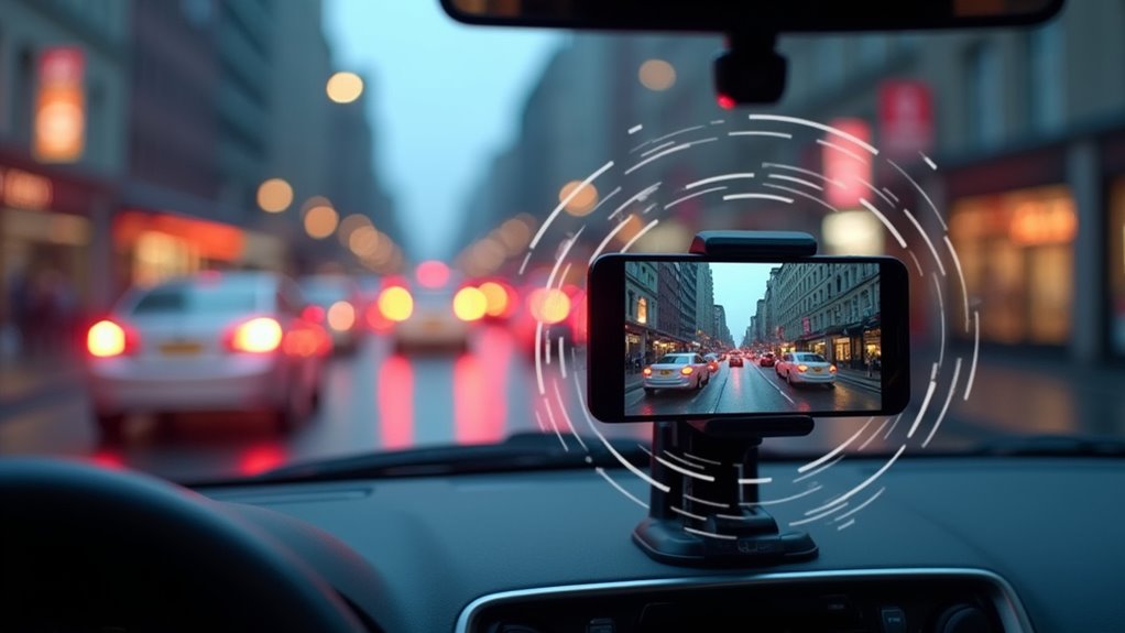 detekcja kolizji w smartfonie dashcam